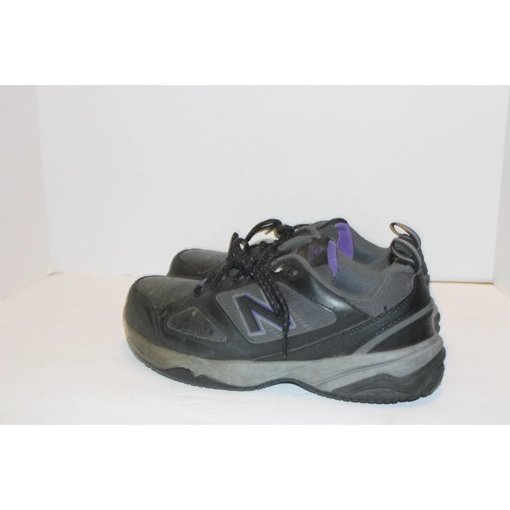 New Balance Industrial 627 Steel Toe Work Shoe Women's 8.5 Black Purple